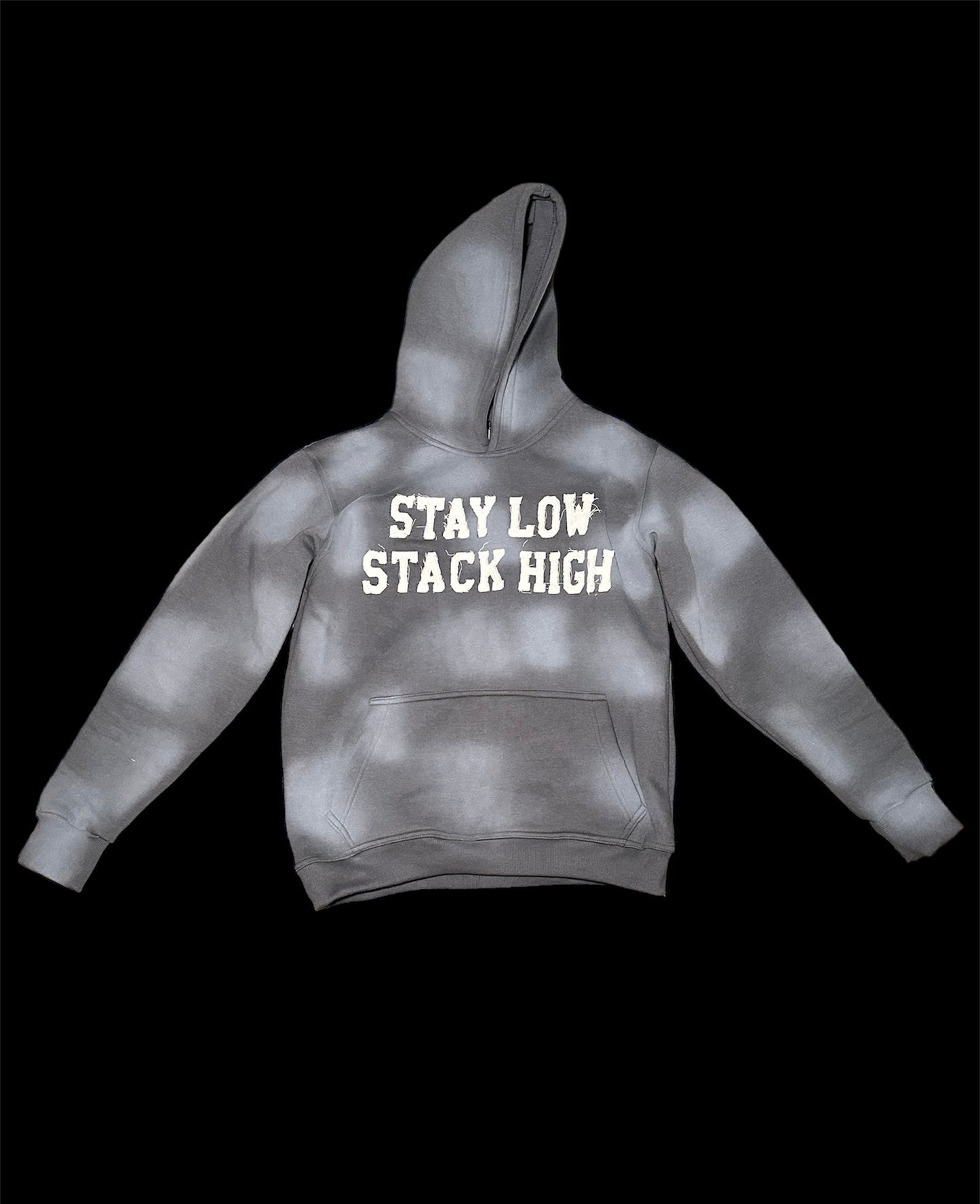 Grey "Stay Low Stack High" Hoodie